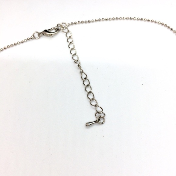 3/$30 BOW RIBBON RHINESTONE SILVER TONE DAINTY NECKLACE - Picture 7 of 10